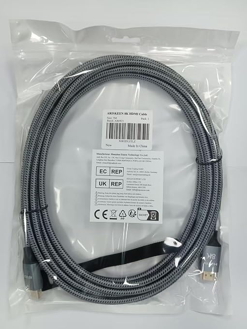 ARISKEEN 8K HDMI Cable 17 FT, 48Gbps High Speed HDMI 2.1 Cable, 8K 60Hz - Image 8