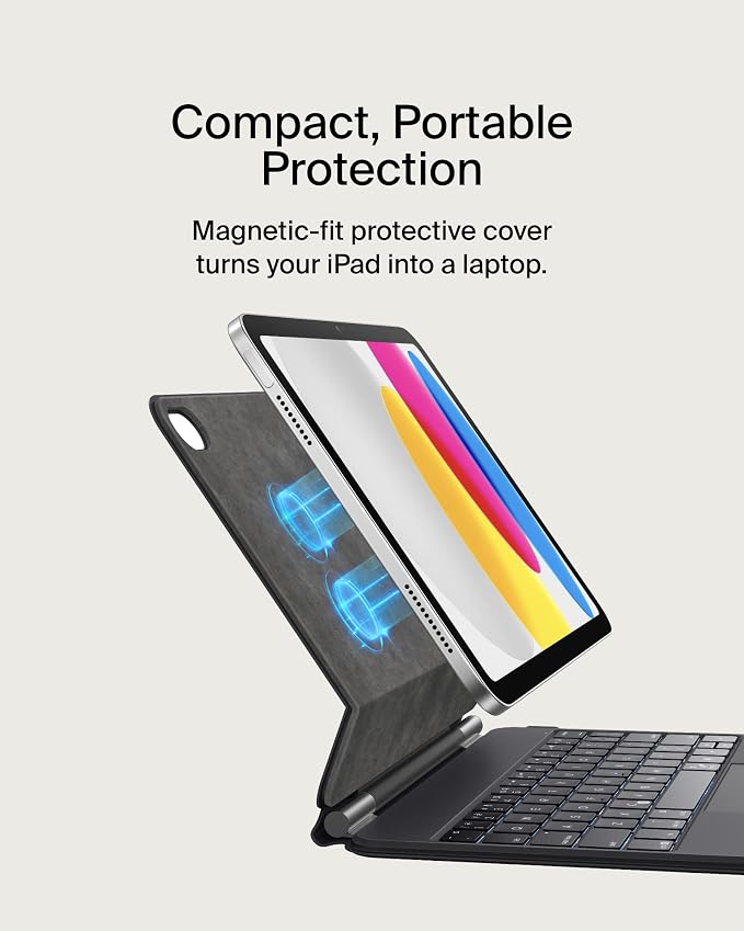 Belkin Pro Keyboard Case w/Magnetic Stand, Backlit Bluetooth Keyboard, Magnetic - Image 3