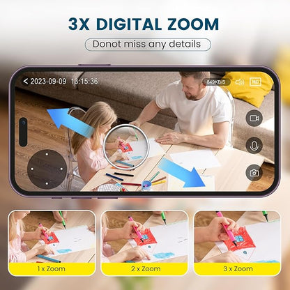 litokam Security Camera Indoor 2K, 360 Pan/Tilt Cameras - Image 8