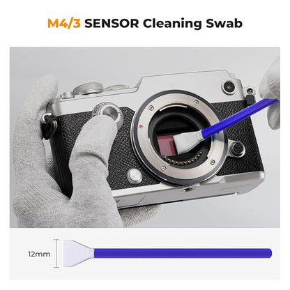 K&F CONCEPT 12mm Micro Four-Thirds 4/3 Sensor Cleaning Swab*10 + 20ml Sensor - Image 4