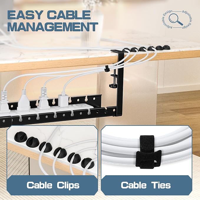 Shikha Under Desk Cable Tray, 15.7"-30.7" Retractable Under Desk Cable - Image 7