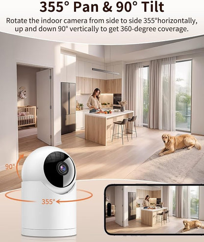  Indoor Cameras for Home Security, Auto tracking, 5G & 2.4G WiFi Security - Image 9
