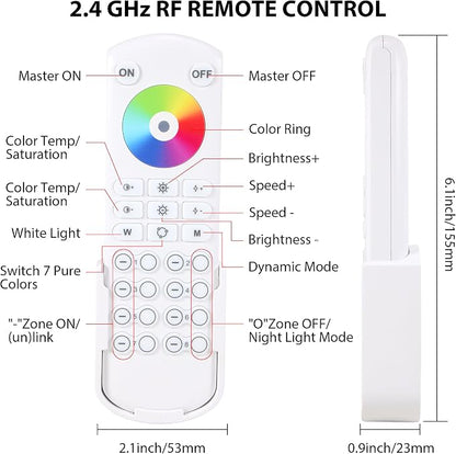 RC05RF RF Remoter, 8-Zone 2.4G Handheld Remote Control Work - Image 2