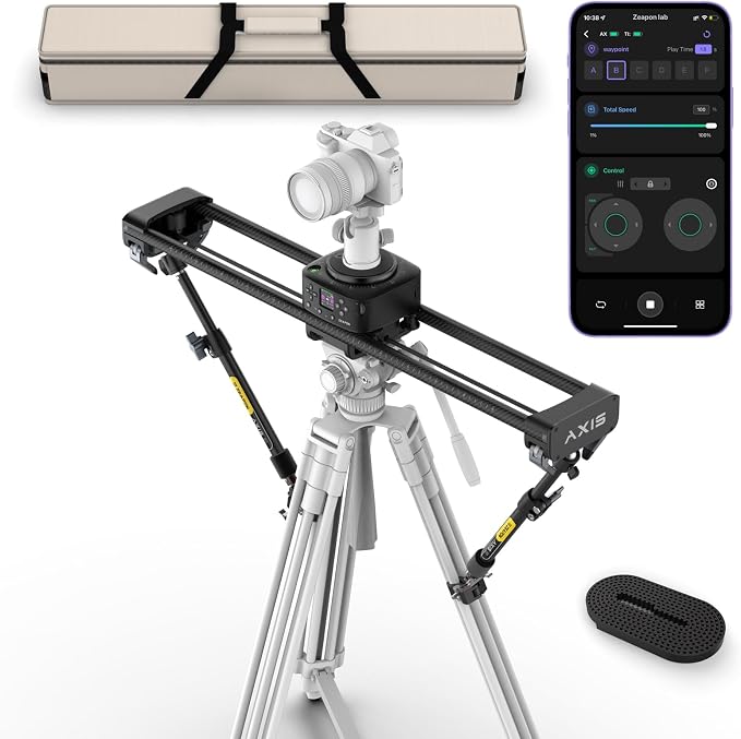 Zeapon AXIS 80 Multi-axis Motorized Camera Slider, LCD Screen APP Control by Zeapon