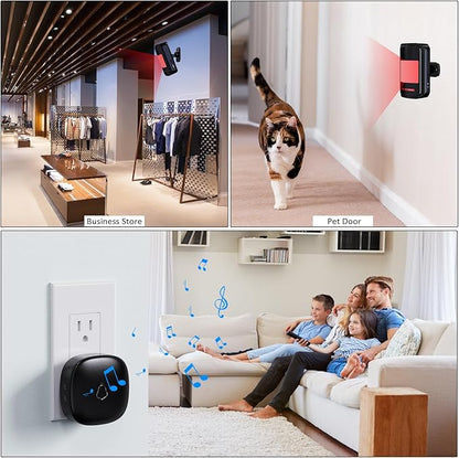 Wireless Motion Sensor Alarm Indoor, 1 PIR Detector + 1 Receiver, Movement - Image 5