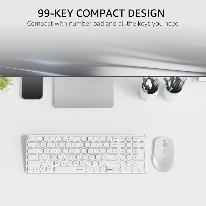 Rapoo 9360M Wireless Keyboard and Mouse Combo, Blade-Series E9310M 99-Key - Image 3