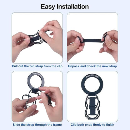 RESPECTED-BRO-Magnetic-Phone-Grip-Stand-with-Finger-Strap, 4-in-1 Magnetic Ring - Image 3