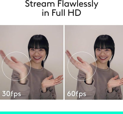 Logitech C922x HD Pro Webcam, Full HD 1080p/60fps Video, HD Light Correction - Image 3