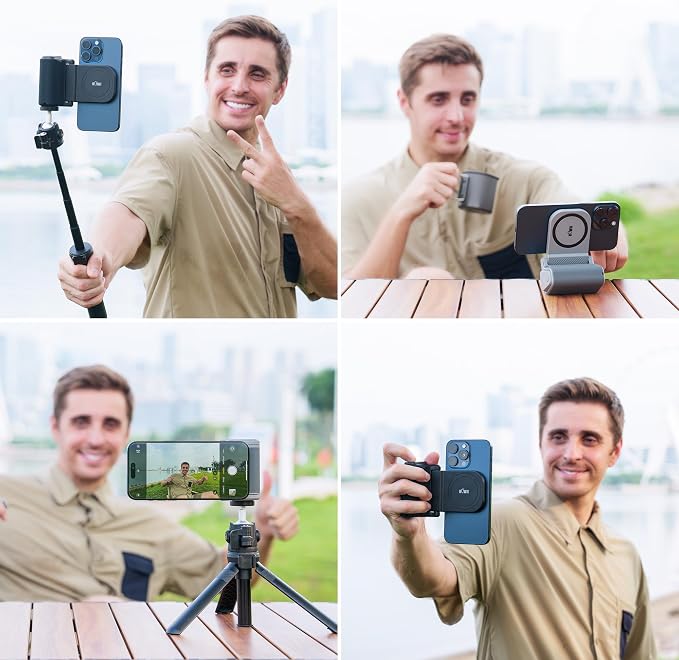 KIWIFOTOS for Magsafe Phone Camera Grip Magnetic Phone Tripod Handle - Image 9