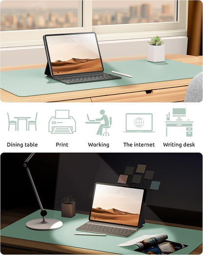 YSAGi Leather Desk Protector, Office Mat, Large Mouse Mat, Non-Slip PU Leather - Image 6