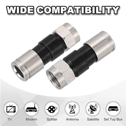 MECCANIXITY 20 Pcs F Type Coaxial Cable Compression Connectors, 75 Ohm Copper - Image 5