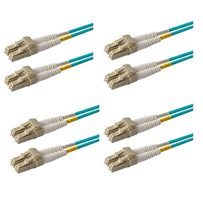 SpeedyFiberTX 4-Pack 0.5 Meter Multimode 10G OM3 50/125 Fiber Optic Patch Cable by SpeedyFiberTX