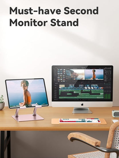 tounee Tablet Holder Stand, Dual Rod Adjustable Aluminum Desktop Stand - Image 7