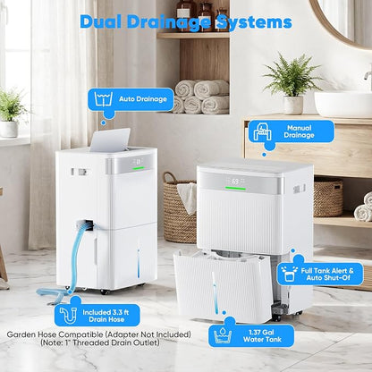 HUMILABS 82 Pints Dehumidifier for Home, 5000 Sq. Ft Dehumidifier for Basement - Image 4