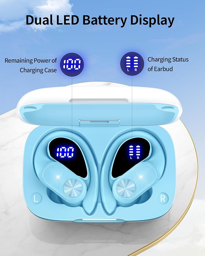 PocBuds Bluetooth Headphones Wireless Earbuds 80hrs Playtime Wireless Charging - Image 3