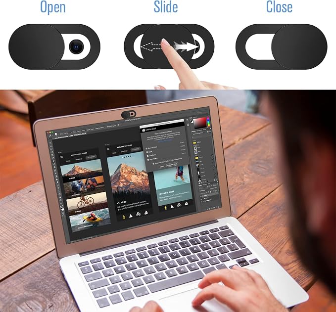 Laptop Camera Cover Slide, 8 Pack Ultra-Thin Webcam Cover, Compatible - Image 3