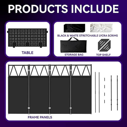 Portable DJ Booth, Foldable DJ Table Stand - Image 6