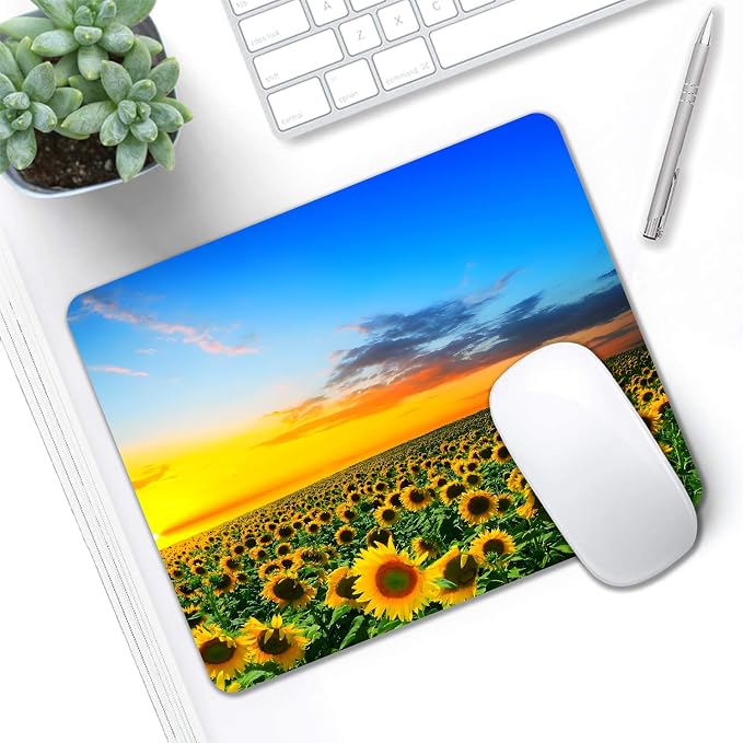 Mouse Pad, Beautiful Sunset Sunflower Mouse Pads - Image 5