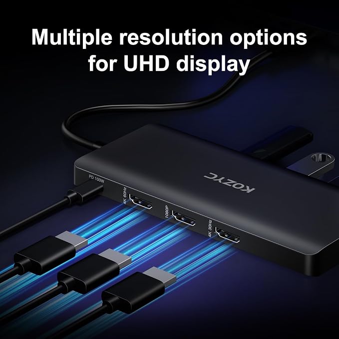 USB C Docking Station 3 Monitors Compatible - Image 4