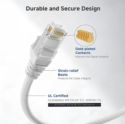 Cable Matters 10Gbps Snagless Cat 6 Ethernet Cable - 60ft - Image 4