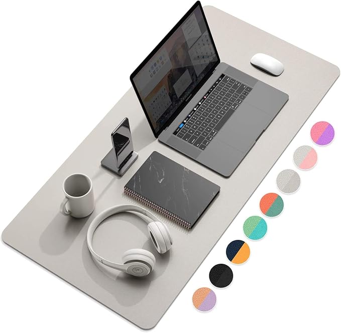 YSAGi Multifunctional Office Desk Pad, Ultra Thin Waterproof PU Leather Mouse by YSAGi