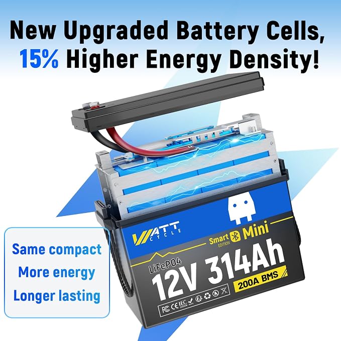 12V 314Ah Mini LiFePO4 Battery Bluetooth - Image 8