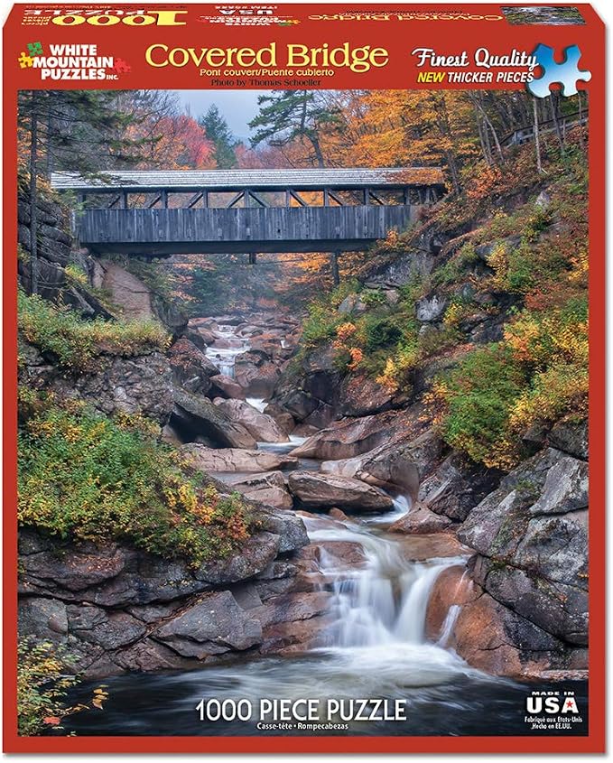 White Mountain Puzzles Covered Bridges, 1000 Piece Jigsaw Puzzle - Image 2