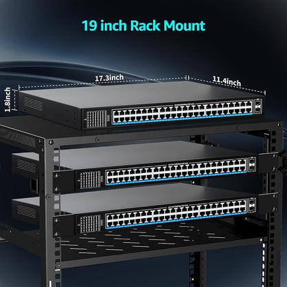48 Port Gigabit PoE Switch Unmanaged - Image 4