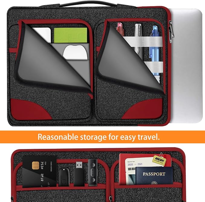 ZINZ Laptop Case 15 15.6 16 inches Sleeve Slim Briefcase Spill-Resistant Handbag - Image 4