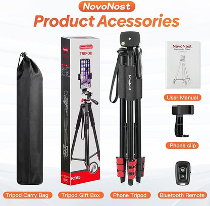 65" Phone Tripod Stand, Tripod for iPhone & Camera - Image 7