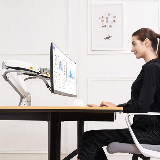 NB North Bayou Dual Monitor Desk Mount Stand Full Motion Swivel Computer - Image 2