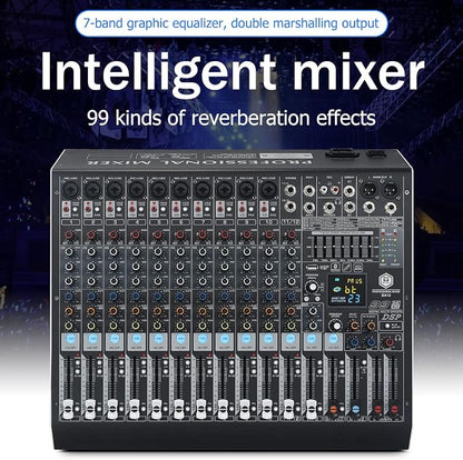 W IN-MIX DX12 Professional DJ Audio Mixer 12 Channel - Image 2