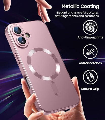 Magnetic for iPhone 16 Case Slim Soft Silicone Bumper Shockproof Metallic - Image 6