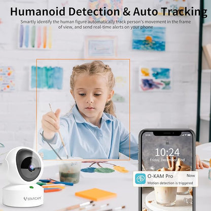 VSTARCAM 2K QHD Security Camera Indoor, Room Camera Baby Monitor 360° - Image 4