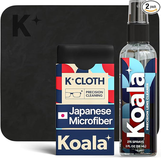Koala Eyeglass Lens Cleaner Spray Kit | Glasses Cleaner Bottle + Microfiber by KoalaLifestyle