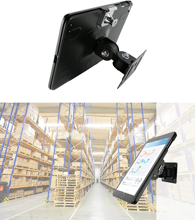 On Wall Mount Bracket for iPad 9.7", Anti-Theft Lock, Rotate Design - Image 4