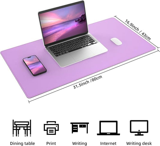 Leather Desk pad Protector, Large Desk mat - Image 2