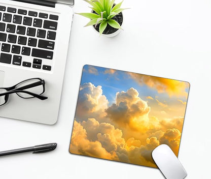 Aesthetic Gold Clouds Mouse Pads - Image 6