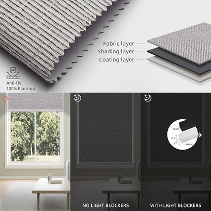 SmartWings Motorized 100% Blackout Shades Blinds, Custom Size, Cordless Window - Image 5