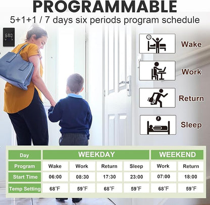 MAXKOSKO 1PC WiFi Smart Thermostat - Image 6