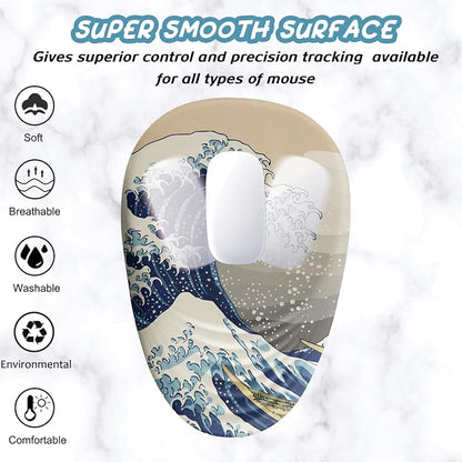 Ergonomic Mouse Pad Wrist Rest, Japanese Sea Wave Mouse Pad - Image 2