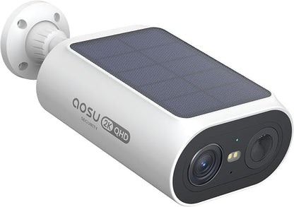 aosu Solar Security Cameras Wireless Outdoor, 2Mins DIY Installation 2K Color by AOSUSecurityOffical