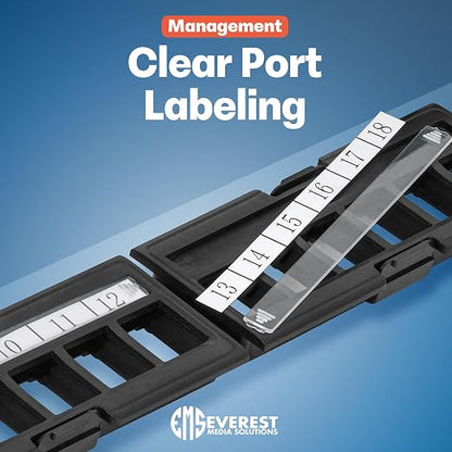 Everest Media 12-Port Keystone Patch Panel - Image 6