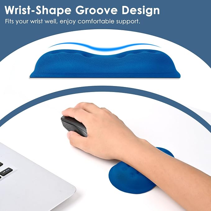 VANKEY Ergonomic Mouse Wrist Rest, Soft Mouse Wrist Support Pad - Image 4