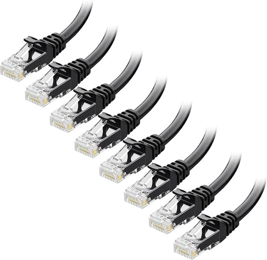 Cable Matters 1Gbps 8-Pack Snagless Short Cat 5e Ethernet Cable - 1ft by CableMatters