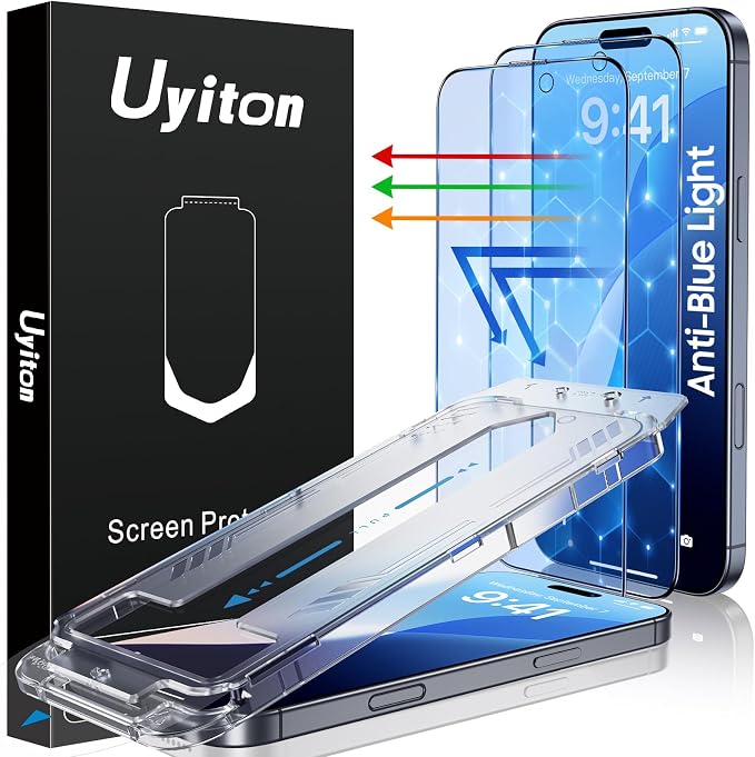 Uyiton Compatible with iPhone 16 Pro Max Screen Protector by Uyiton