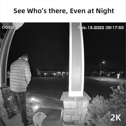 aosu Wireless Doorbell Camera, Battery-Powered Video Doorbell - Image 5