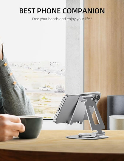 Nulaxy Rotatable Cell Phone Stand, Fully Adjustable Foldable Desktop Phone - Image 7