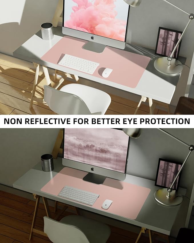Leather Desk Pad Blotter, Mouse Pad, Office Desk Mat, Non-Slip PU Leather Desk - Image 6