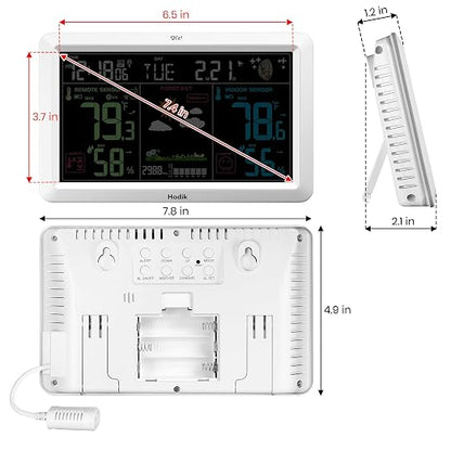 Weather Station with Atomic Clock Indoor Outdoor Thermometer Wireless, Humidity - Image 9